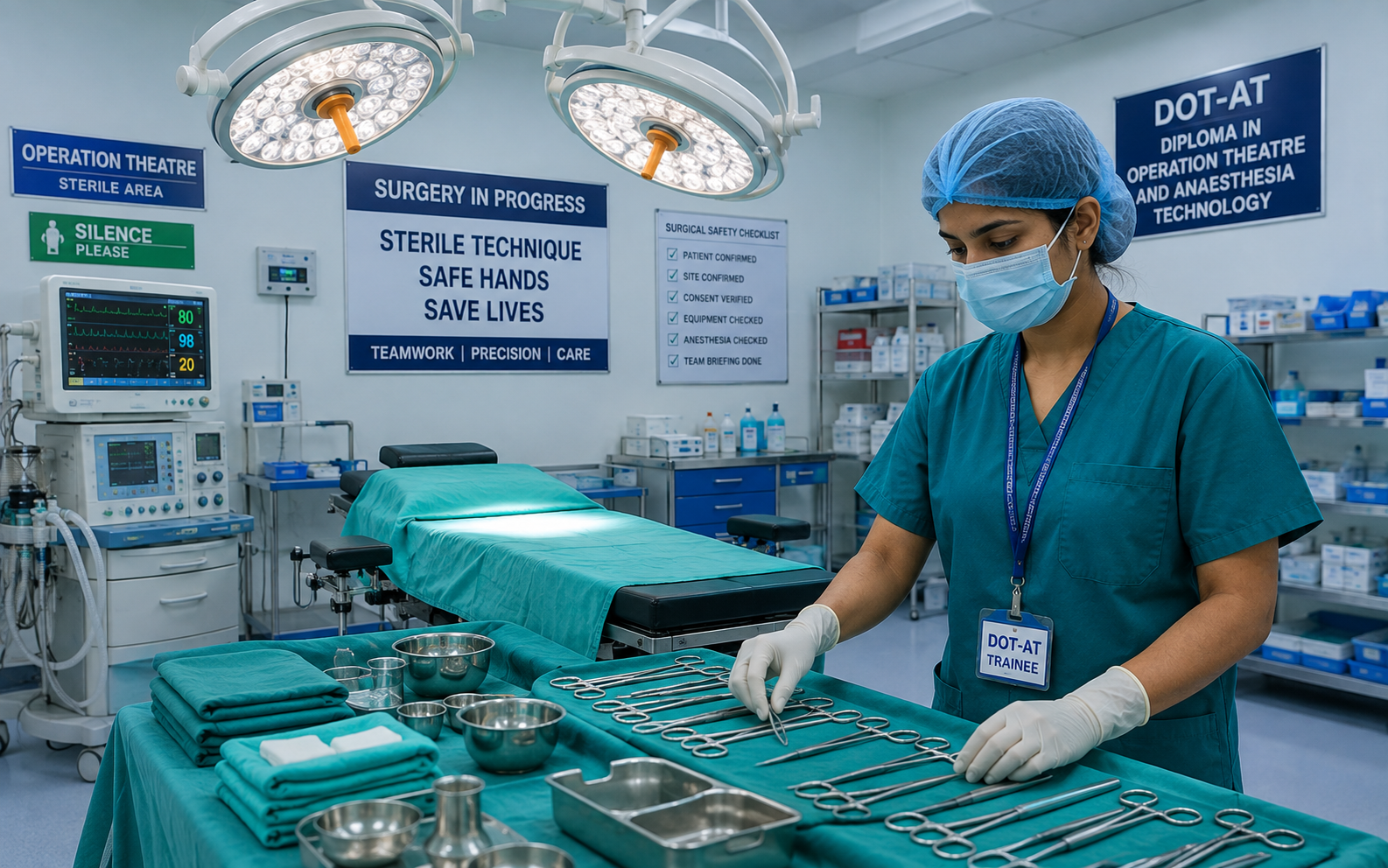 Operation theatre set up for surgery