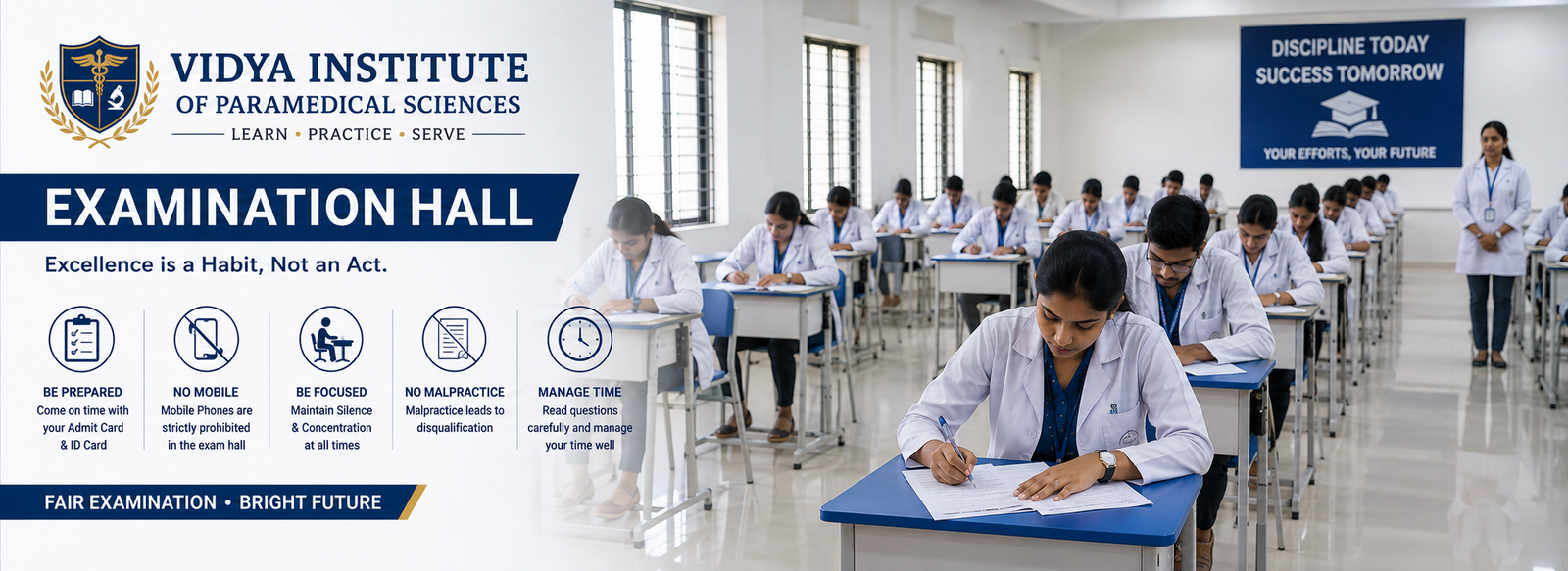 Examination hall at the college